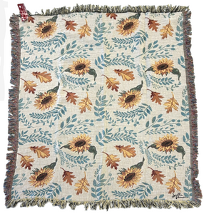 Throw/Tapestry - Harvest Gathering - 100% Cotton - 50" X 60"