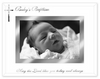 Picture Frame - "Baby's Baptism" - Glass with Mirrored Border/Text and Lace Accents - 4" X 6" Photo - Size Frame