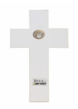Load image into Gallery viewer, Cross - Porcelain - Wall-Mounted - &quot;For this child we have prayed&quot; - 7.75&quot; H