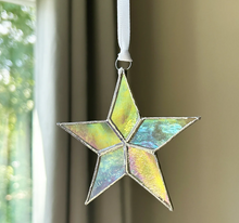 Load image into Gallery viewer, Ornament - Memorial - Infant - Handmade Iridescent Glass Star