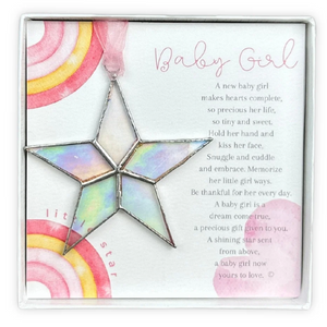 Ornament - New Baby - "Little Star" - Girl/Boy Variations