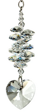 Load image into Gallery viewer, Suncatcher - Crystal Wonders - Crystal Heart Cascade - Ice - 4&quot;