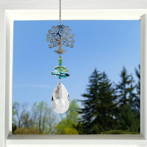 Suncatcher - Crystal Wonders - Crystal Fantasy Tree of Life - 9"