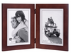 Double Picture Frame - Hinged - 5" X 7" Photos - 8.5" X 13" Frame - Multiple Color Options