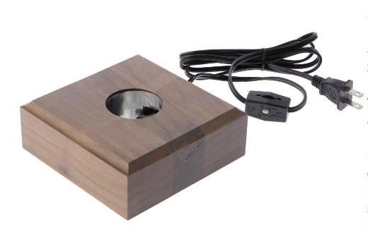 Display Base - Lighted - Walnut - 2.25