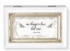 Music Box - "No longer two, but one" - Song: Fur Elise - White Wood with Bronze Tone Embellishments