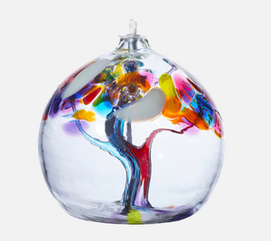 Oil Lamp - Art Glass - Tree of Wonder