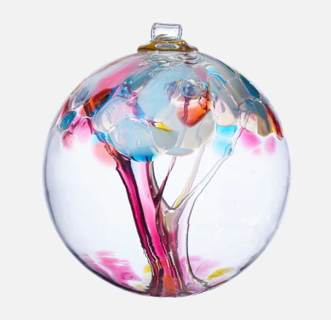 Oil Lamp - Art Glass - Tree of Memories