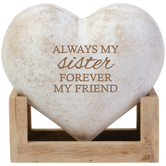 Plaque-Sister heart on stand