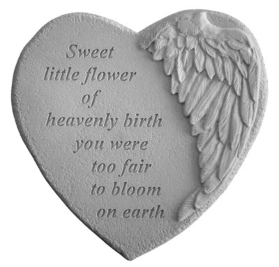 Garden Stone - Angel Wing - Sweet Little Flower