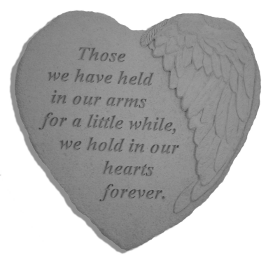 Garden Stone - Heart - Those We Have Held...