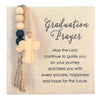 Plaque - "Graduation Prayer" - 6" Square - Fabric, Jute, and Wood