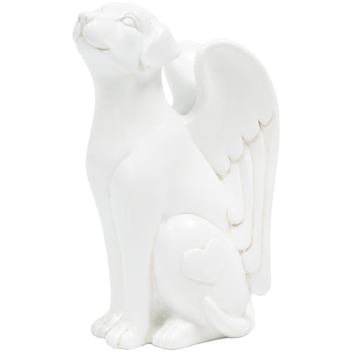 Angel Figurine~White Dog