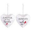 Ornament - Cardinal Heart Crystal- Choice of 2 verses