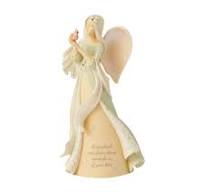 Angel with Cardinal Figurine