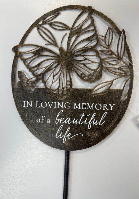 Garden Stake-Butterfly Pics Choice of 2 verses