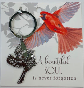 Cardinal Keychain-Choice of verse