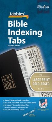 Bible Index Tabs-80 Gold Edged Tabs