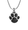 Keepsake Pet Urn Pendant - Black Paw Print