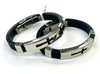 Bracelets-Brown or Black Silicone with Cross cut-out