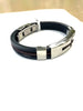 Bracelets-Brown or Black Silicone with Cross cut-out