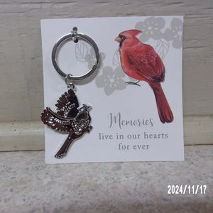 Cardinal Keychain-Choice of verse