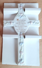 Load image into Gallery viewer, Cross - Porcelain - Baptism - Wall-Mount Ready - 8&quot; x 5&quot;