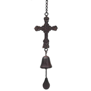 Load image into Gallery viewer, Wind Chime- Antique Cross with Bell