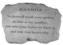 Load image into Gallery viewer, Garden Stone-Daughter-choice of 2 verses