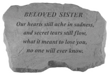 Load image into Gallery viewer, Garden Stone-Beloved Sister-2 Verses to choose from