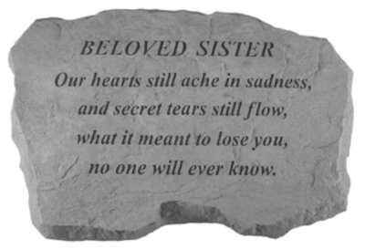 Garden Stone-Beloved Sister-2 Verses to choose from