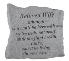 Load image into Gallery viewer, Garden Stone~&quot;Beloved Husband/Beloved Wife - Although you can&#39;t be here...&quot;