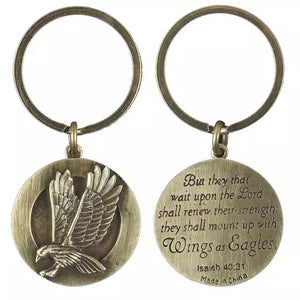 Keychain-Wings as Eagles Isaiah:40-31