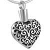 Keepsake Urn Pendant - Filigree Heart