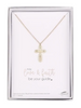 Necklace - Cross - Cubic Zirconia accents with 18K gold or platinum/rhodium silver finish