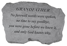 Load image into Gallery viewer, Garden Stone-Beloved Grandfather-choice of 2 verses