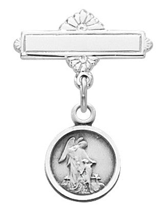 Pin-Sterling Silver Guardian Angel