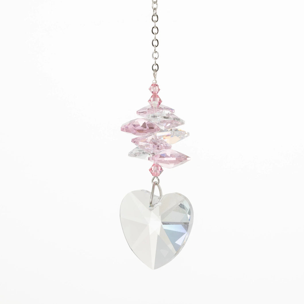 Crystal Heart Cascade-Rose