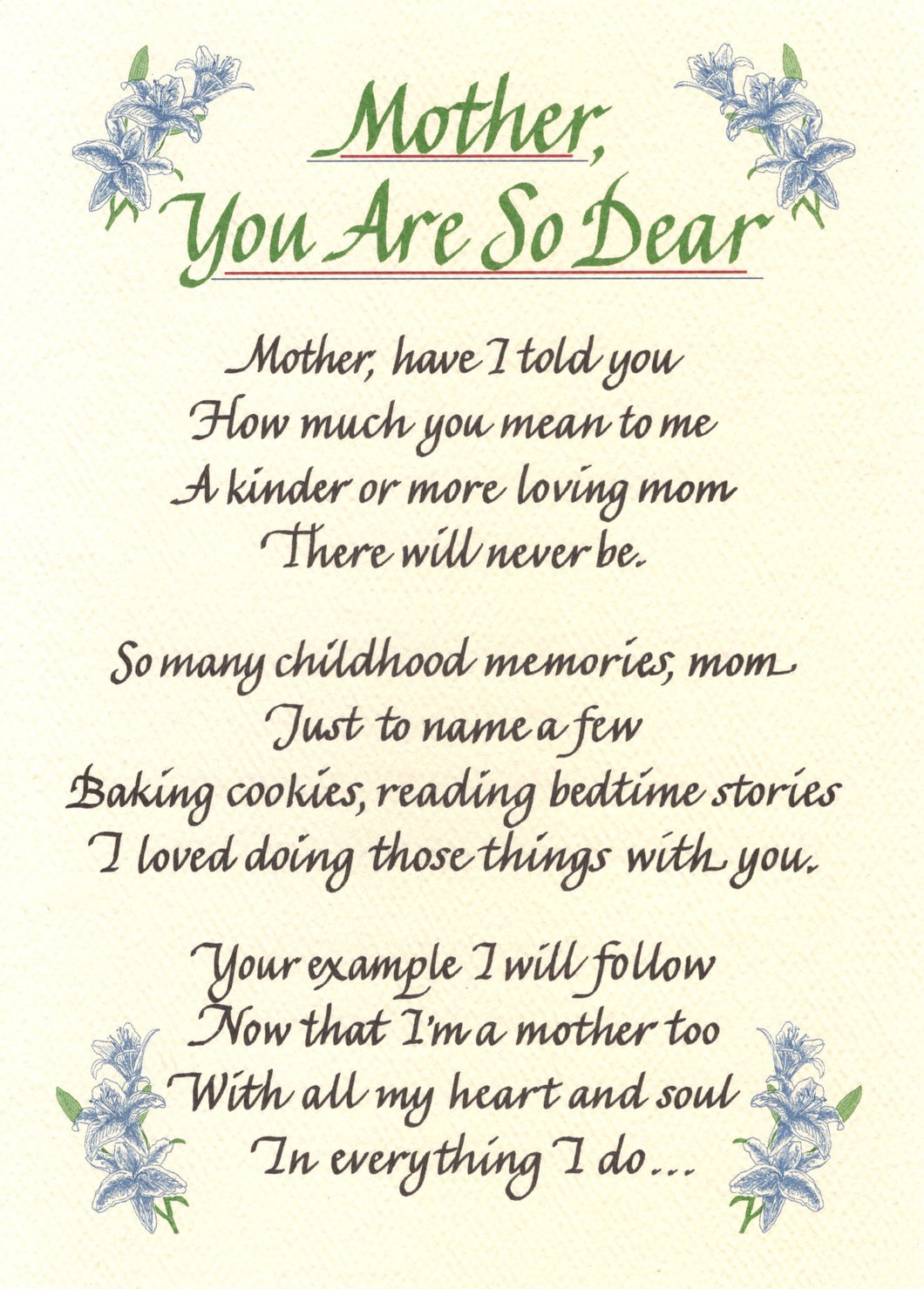 Greeting Card -  Mother - 