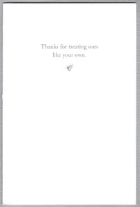 Greeting Card - Thank You - Cat-sitting - "Thanks for treating ours like your own."