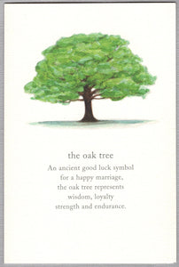 Greeting Card - Wedding - "...strong and beautiful as the mighty oak"