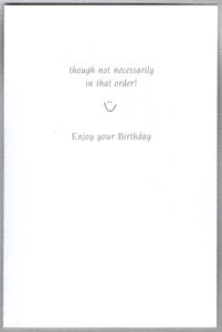 Greeting Card - Birthday - "...wine, women, & song..."