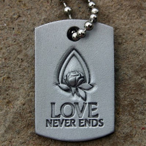 Necklace-Memorial Tear Dog Tag Necklace