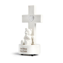 Load image into Gallery viewer, Music box - Cross - Guardian Angel - &quot;God Bless This Child&quot; - Music: Jesus Loves the Little Children