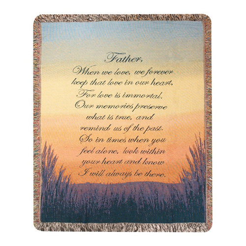 Throw/Tapestry - Forever a Father - 100% Cotton - 50
