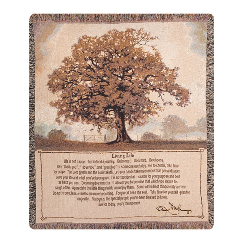 Throw/Tapestry - Living Life - 100% Cotton - 50