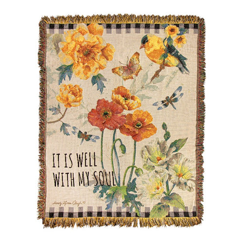 Throw/Tapestry - Sunshine Garden - 100% Cotton - 50