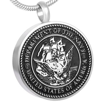Keepsake Urn Pendant - Navy Emblem