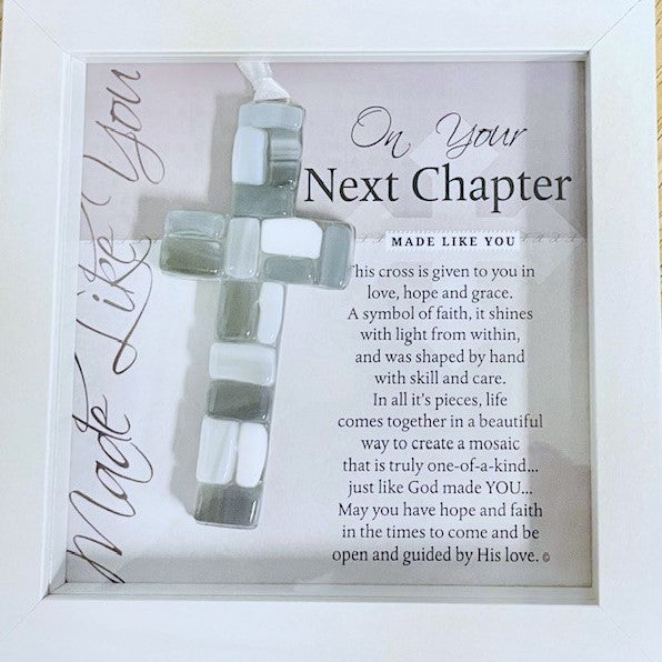 Ornament - Next Chapter - Handmade Glass Cross