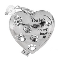 Load image into Gallery viewer, Pet In Remembrance Anywhere Charm - You left paw prints on my heart